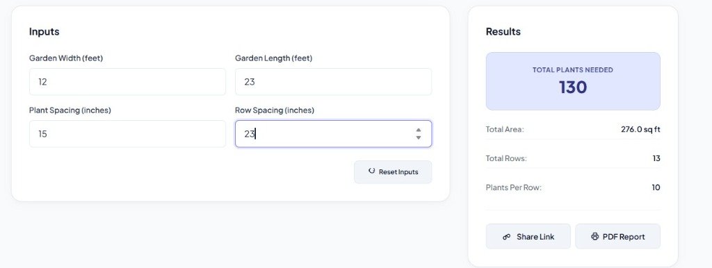 Grow a Garden Calculator Interface
